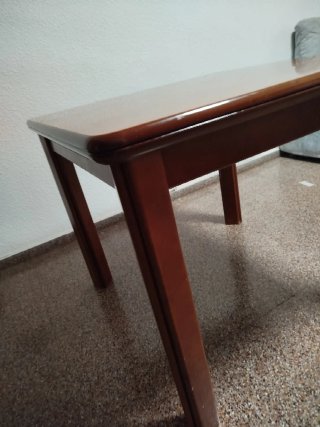 Mesa de comedor extensible de madera
