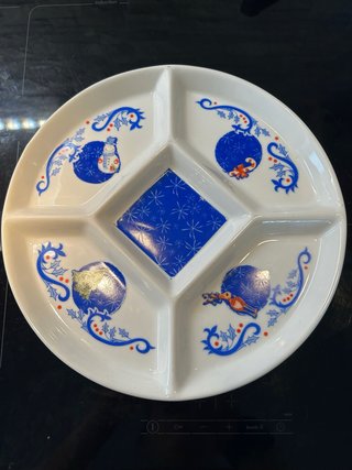 Piatto da portata natalizio in ceramica
