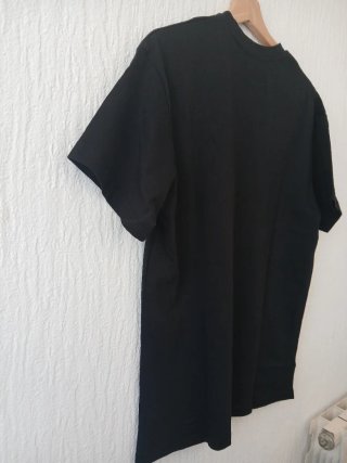 Camiseta Pull&Bear Oversize S Negra Manga Corta