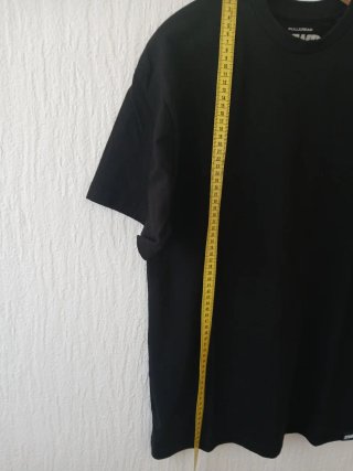 Camiseta Pull&Bear Oversize S Negra Manga Corta
