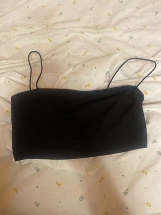 Top negro tirantes finos