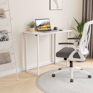 Mesa escritorio plegable blanca