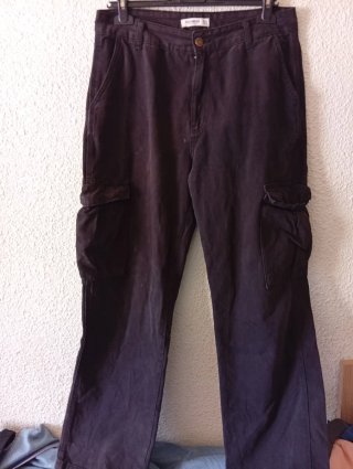 Pantalón Cargo Pull and Bear Negro Talla 44