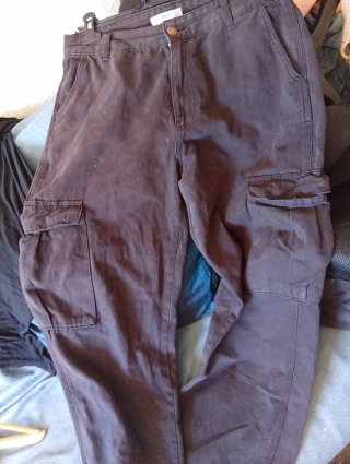 Pantalón Cargo Pull and Bear Negro Talla 44