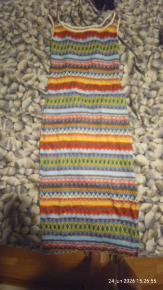 Vestido largo estampado talla L