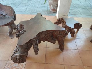 Conjunto Muebles Madera Tallada
