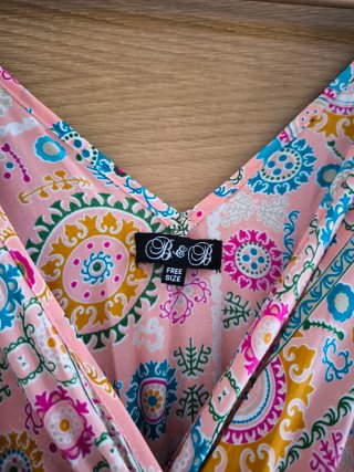 Vestido volantes estampado talla única