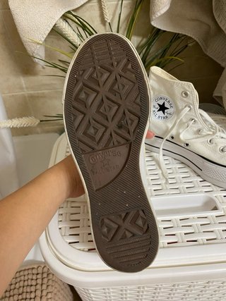 Converse plataforma blanca