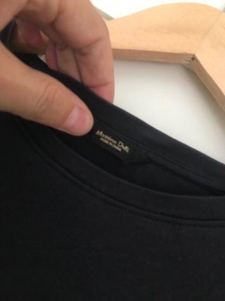 Camiseta Negra Massimo Dutti Hombre
