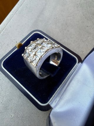Anello Argento 925 Pavé Pietre
