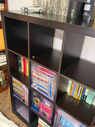 Estantería librería despacho negra.