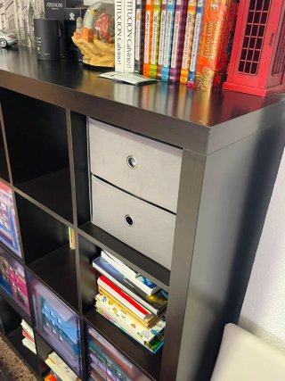 Estantería librería despacho negra.