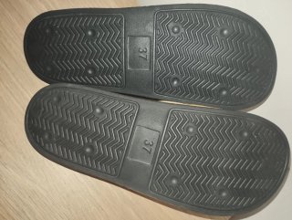 Chanclas Don Algodón Beige y Negras