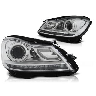 Faros delanteros Mercedes Clase C W204 tipo xenon