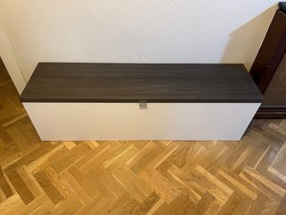 Mueble de Almacenamiento Marrón y Blanco