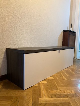 Mueble de Almacenamiento Marrón y Blanco