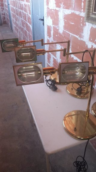 Lote 4 Lámparas Escritorio Vintage Latón MARSET