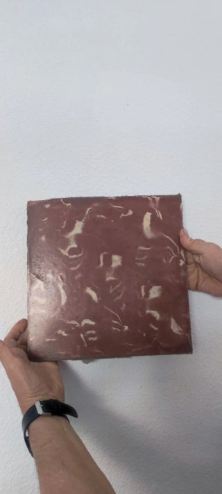 Azulejos vintage marrones y beige