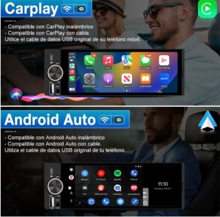 Radio Coche 1 DIN Pantalla Táctil CarPlay