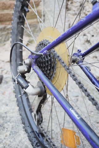 Bicicleta MTB Vintage Morada y Rosa