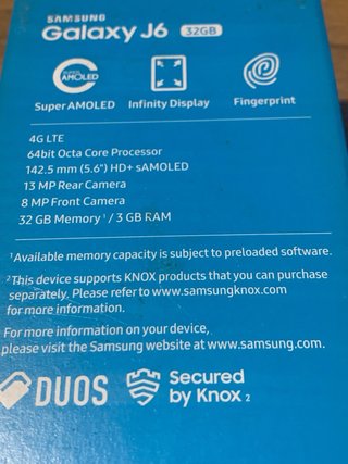 Samsung Galaxy J6 Negro
