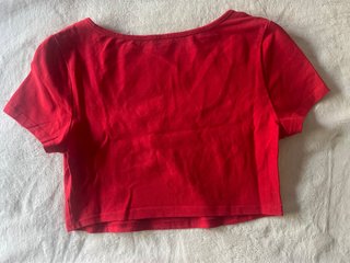 Camiseta crop top Shein roja talla M