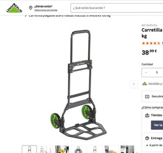 Carretilla Plegable STANDERS Acero 100kg