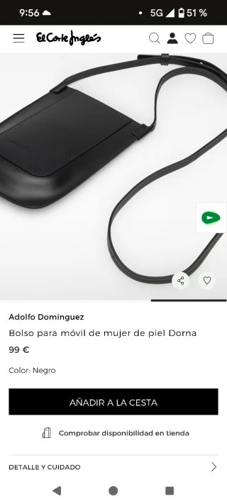 Porta móvil Adolfo Dominguez piel granate