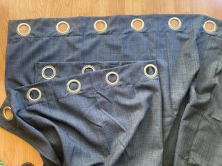 Juego de cortinas azul marino