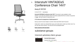 Sillón oficina Interstuhl negro cuero
