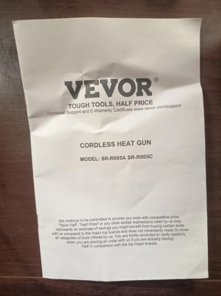 Pistola de Calor VEVOR Inalámbrica