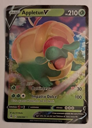 Appletun V PS 210 Carta Pokémon Base