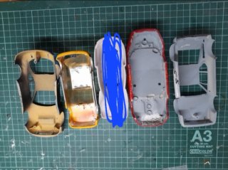 Lote n 7 Carrocerías Scalextric y Resina