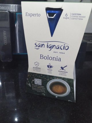 Cafetera San Ignacio Bolonia  6 tazas azul. NUEVA