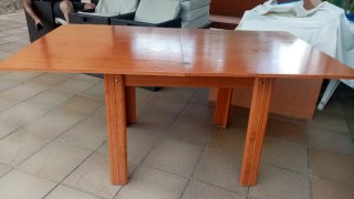 Mesa plegable de comedor 1,6x90x73 cm alta