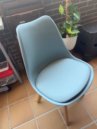 Juego de 4 Sillas Comedor Azul