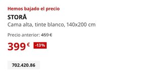 Litera alta IKEA Stora madera blanca