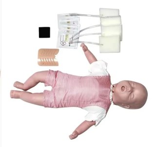 Maniquí Bebé para RCP con Bolsa+Rollo de máscaras.