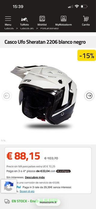 Casco Moto UFO PLAST Sheratan Talla M