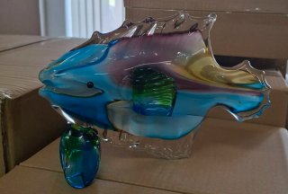 Pesce in vetro decorativo
