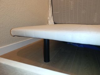 Somier tapizado beige