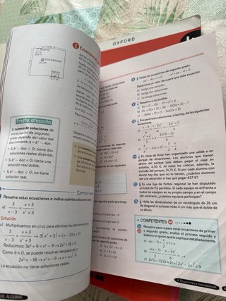 Libro Matemáticas A 4 ESO Oxford - GENiOX 3 unid