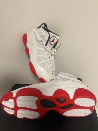 Air Jordan 6 Rings Blancas/Rojas Originales
