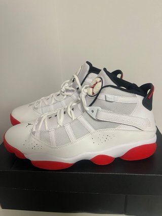 Air Jordan 6 Rings Blancas/Rojas Originales