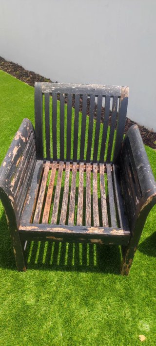 Conjunto terraza jardín madera