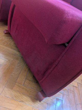 Sillón mecedora/lactancia tela rosa