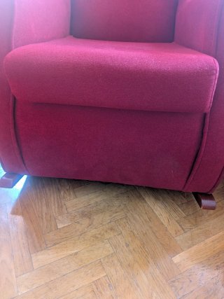 Sillón mecedora/lactancia tela rosa
