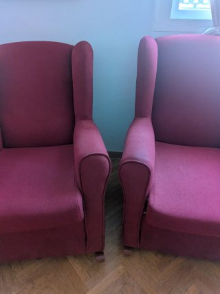Sillón mecedora/lactancia tela rosa