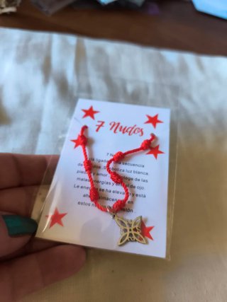 2 Pulseras 7 Nudos Bruja y Selenita