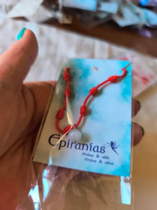 2 Pulseras 7 Nudos Bruja y Selenita